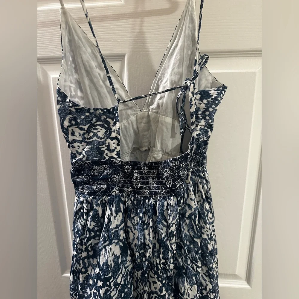 Abercrombie & Fitch Blue Printed Maxi Dress